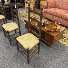 Load image into Gallery viewer, Walnut Ladder Back Rattan Seat Chair (42x18x16)
