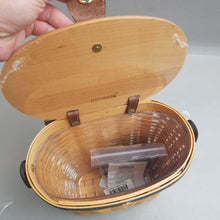 Load image into Gallery viewer, Longaberger Sadlebrook Basket w/ Lid, Insert (9.9x9.9x5.5)
