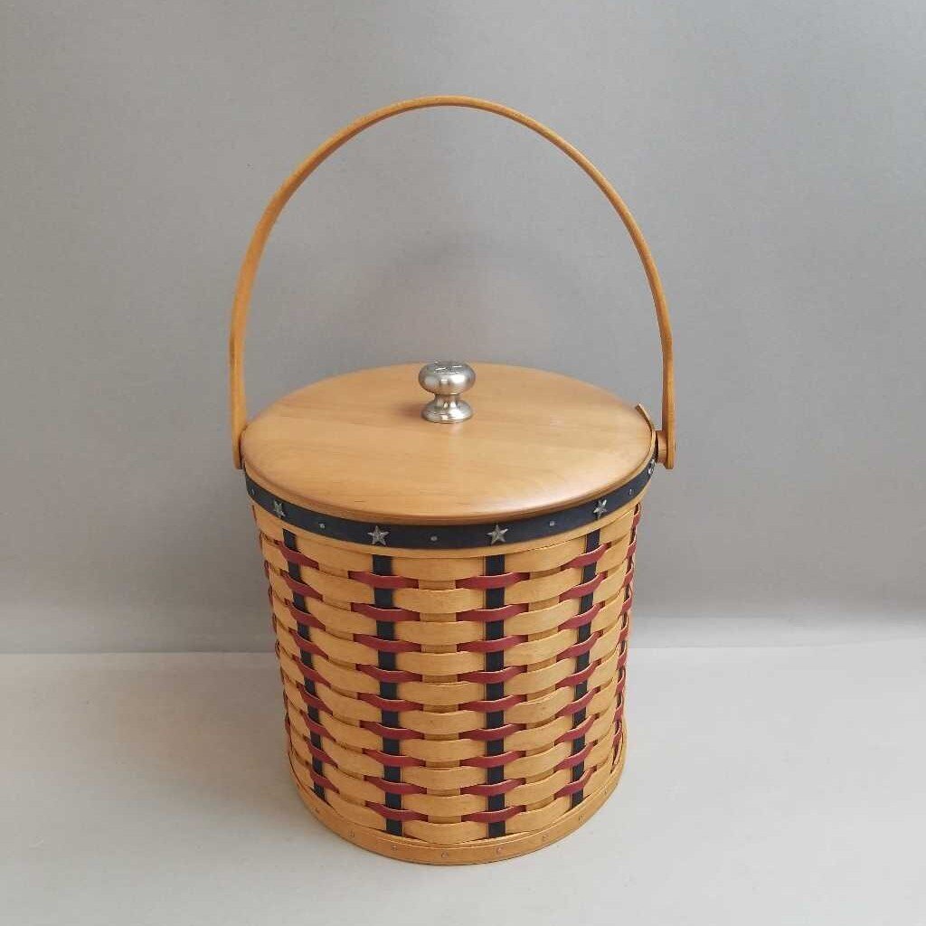 Longaberger Proudly American Ice Bucket Basket (~9x9x9)