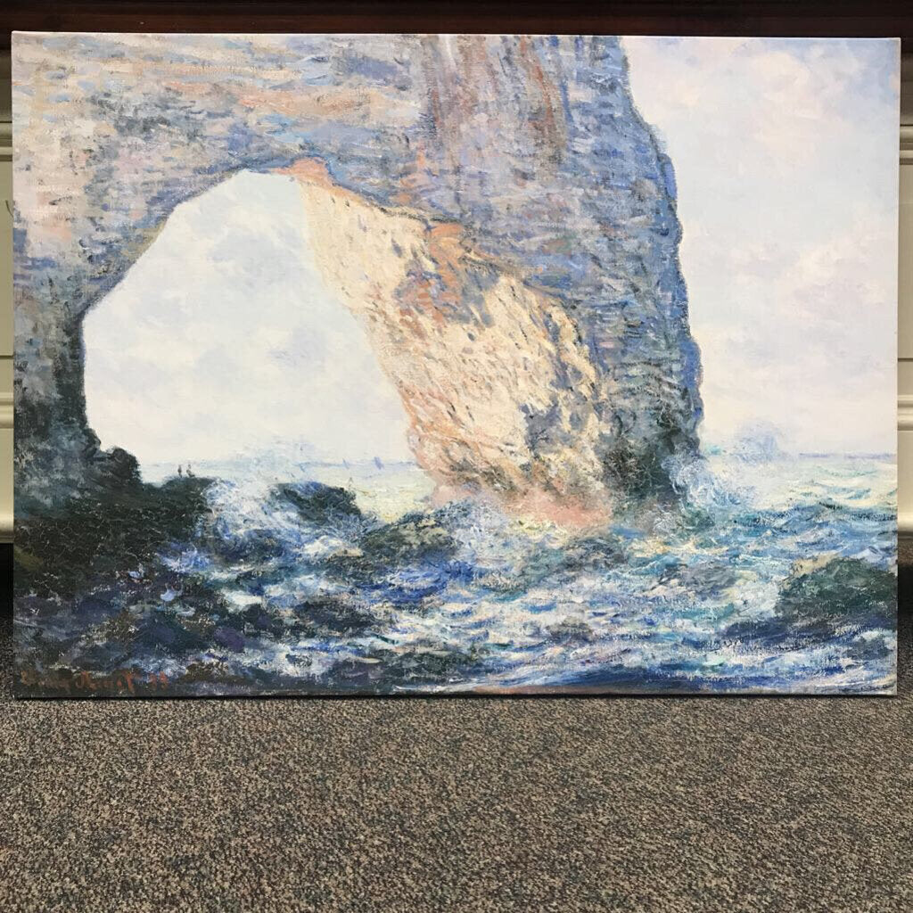 Claude Monet The Manneporte Etretat Canvas Art (36x47)