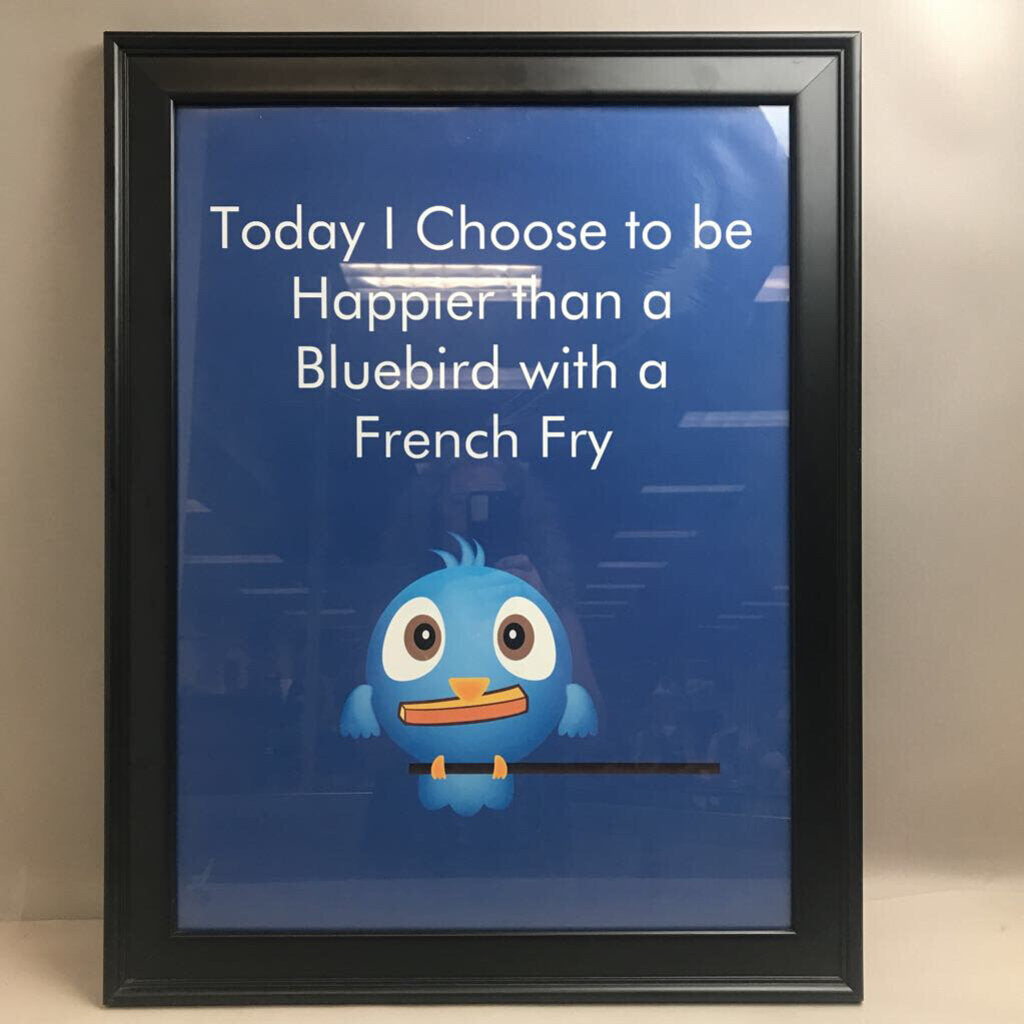 Black Framed Bluebird Print (27x21)