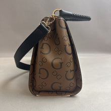 Load image into Gallery viewer, Guess Ivory Combo Pebbled Faux Leather Averi Satchel Purse (8x12.5x5&quot;)
