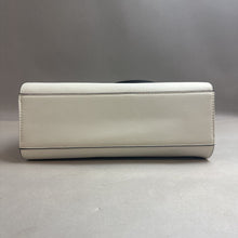 Load image into Gallery viewer, Guess Ivory Combo Pebbled Faux Leather Averi Satchel Purse (8x12.5x5&quot;)
