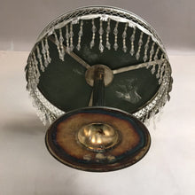 Load image into Gallery viewer, Vintage Ornate 12&quot; Round Silver Plated Crystal Mirror Cake Stand 8&quot; Tall
