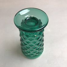 Load image into Gallery viewer, Vintage Teal Indiana Whitehall Colony Cubist Footed Iced Tea Blue Green Glass (6&quot;)(As Is)
