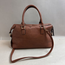 Load image into Gallery viewer, Mix No 6 Brown Faux Leather Handbag Purse w/ Crossbody Strap As-Is (9x16x6&quot;)
