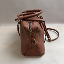 Load image into Gallery viewer, Mix No 6 Brown Faux Leather Handbag Purse w/ Crossbody Strap As-Is (9x16x6&quot;)
