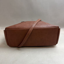 Load image into Gallery viewer, Mix No 6 Brown Faux Leather Handbag Purse w/ Crossbody Strap As-Is (9x16x6&quot;)
