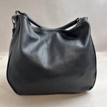Load image into Gallery viewer, H&amp;M Black Faux Leather &amp; Suede Hobo Bag Purse w/ Crossbody Strap (14x16x4&quot;)

