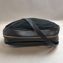 Load image into Gallery viewer, H&amp;M Black Faux Leather &amp; Suede Hobo Bag Purse w/ Crossbody Strap (14x16x4&quot;)
