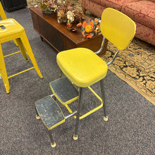 Load image into Gallery viewer, Vintage Yellow Stool (35x15x16)
