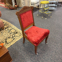 Load image into Gallery viewer, Red Velvet / Walnut Chair (26x19x17)
