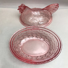 Load image into Gallery viewer, Longaberger Pink Glass Hen (~5.5x7.5x5.5)
