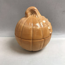 Load image into Gallery viewer, Longaberger Milk Glass Pumpkin Swirl Dish #96102 (~6.5x6x6)
