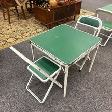 Load image into Gallery viewer, Child&#39;s Metal Folding Table (22x23x23) w/2 Metal Folding Chairs
