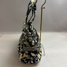 Load image into Gallery viewer, Vera Bradley Black Yellow Bird Floral Print Quilted Shoulder Tote Purse (9x16x5&quot;)
