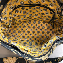 Load image into Gallery viewer, Vera Bradley Black Yellow Bird Floral Print Quilted Shoulder Tote Purse (9x16x5&quot;)
