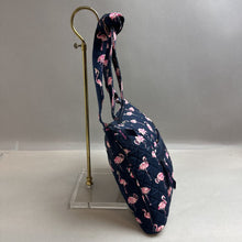 Load image into Gallery viewer, Vera Bradley Navy Flamingo Print Quilted Crossbody Purse (11x11x2&quot;)
