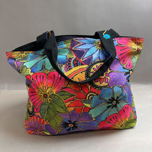 Load image into Gallery viewer, Laurel Burch Multicolor Floral Embroidered Sequin Detail Tote Purse NWT (15x20x6&quot;)
