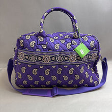 Load image into Gallery viewer, Vera Bradley Simply Violet Paisley Print Quilted Weekender Bag NWT (13x18x9&quot;)

