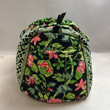 Load image into Gallery viewer, Vera Bradley Black Pink Botanica Print Quilted Large Duffel Bag NWT (12x22x12&quot;)
