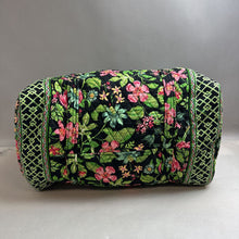 Load image into Gallery viewer, Vera Bradley Black Pink Botanica Print Quilted Large Duffel Bag NWT (12x22x12&quot;)
