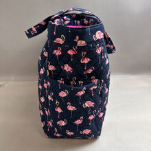 Load image into Gallery viewer, Vera Bradley Navy Flamingo Fiesta Print Traveler Tote Bag Purse (16x25x8&quot;)
