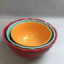 Load image into Gallery viewer, The Pioneer Woman Durable Stoneware Serving &amp; Mixing Bowl Set of 3
