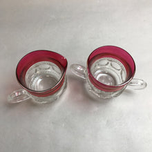 Load image into Gallery viewer, King&#39;s Crown Ruby Flashed Cream &amp; Sugar Set (3&quot;)
