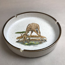 Load image into Gallery viewer, Otagiri OMC Giraffe Large Ashtray Stoneware Japan (8&quot;)
