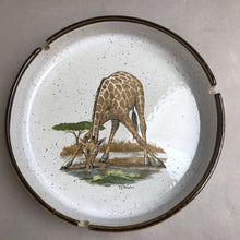 Load image into Gallery viewer, Otagiri OMC Giraffe Large Ashtray Stoneware Japan (8&quot;)
