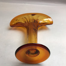 Load image into Gallery viewer, Art Deco MCM Blenko Dark Amber Fan Vase I(10x8)
