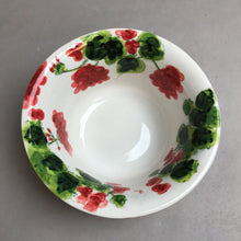 Load image into Gallery viewer, Red Geraniums Signed Judy Buswell Small Bowl (3x6)
