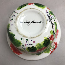 Load image into Gallery viewer, Red Geraniums Signed Judy Buswell Small Bowl (3x6)
