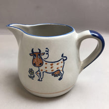 Load image into Gallery viewer, Louisville Stoneware Polka Dot Cow Hand Painted Cow Pitcher Made In Kentucky (5&quot;)
