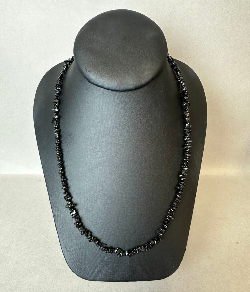 Onyx Chip Beaded Necklace (20