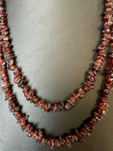 Load image into Gallery viewer, Garnet Chip Beaded Necklace (36&quot;)
