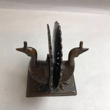 Load image into Gallery viewer, Bronze Color Wrought Iron Peacock Bookends (7&quot;)
