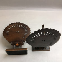Load image into Gallery viewer, Bronze Color Wrought Iron Peacock Bookends (7&quot;)
