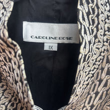Load image into Gallery viewer, Caroline Rose Acetate Blend Black/Silver Jacket Size 1X

