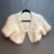 Load image into Gallery viewer, Ladies Short White Feather Coat Size S-M
