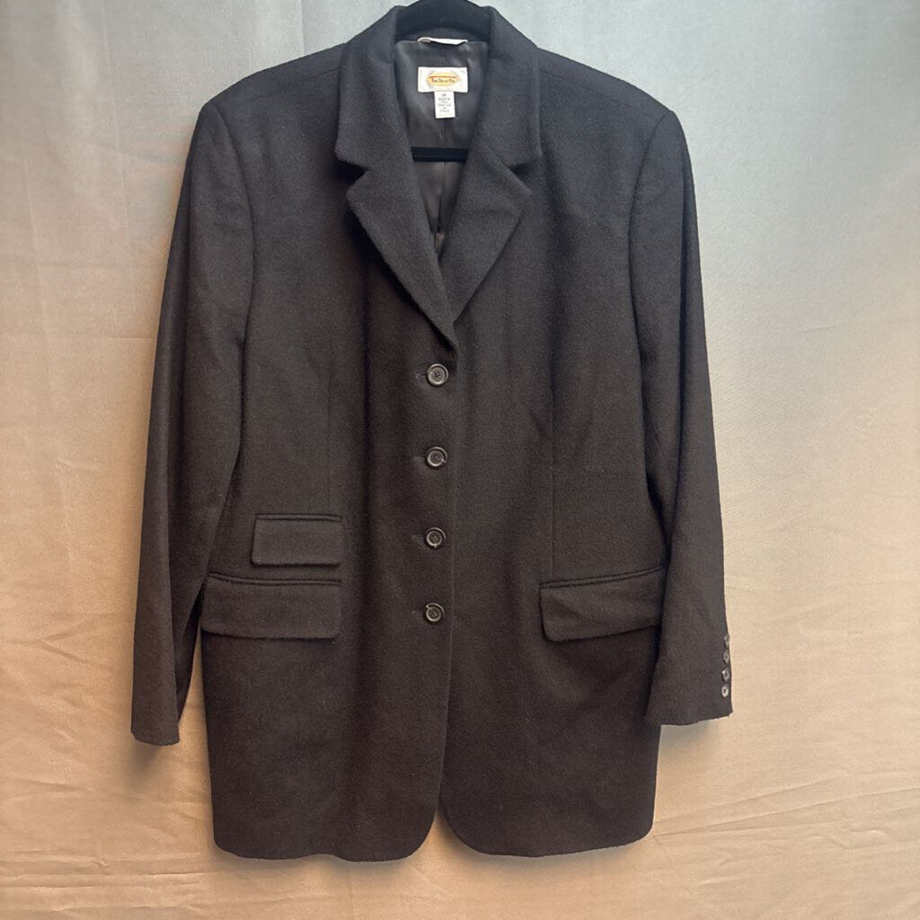 Talbots Black Camel Hair Blazer Jacket Size 18