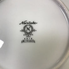 Load image into Gallery viewer, Noritake Mirano China Set of 37 White Black Band Etched Flowers
