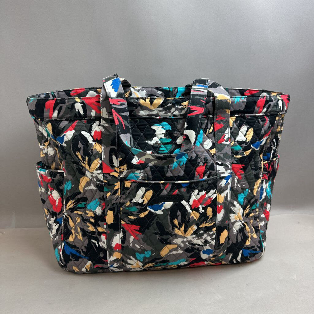 Vera Bradley Abstract Splash Print Quilted Oversized Tote Bag Purse (15x24x8