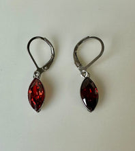Load image into Gallery viewer, Stainless Steel Simulated Ruby Cocktail Ring w/ Matching Earrings (sz 9)
