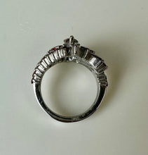 Load image into Gallery viewer, Stainless Steel Simulated Ruby Cocktail Ring w/ Matching Earrings (sz 9)
