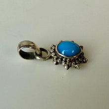 Load image into Gallery viewer, Sterling Turquoise Pendant (0.75&quot;)
