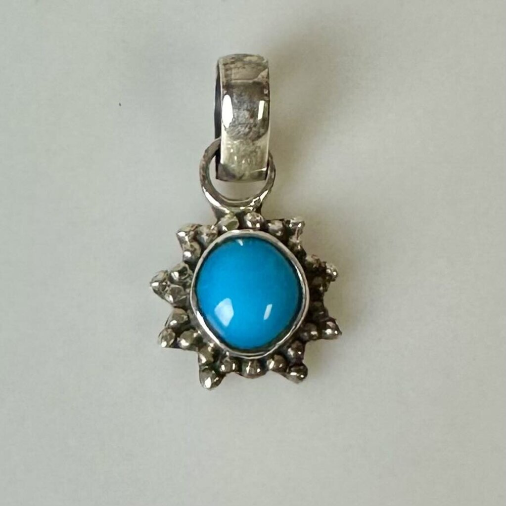 Sterling Turquoise Pendant (0.75
