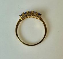 Load image into Gallery viewer, Gold Plated Sterling Tanzanite Ring sz 9
