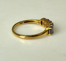 Load image into Gallery viewer, Gold Plated Sterling Tanzanite Ring sz 9
